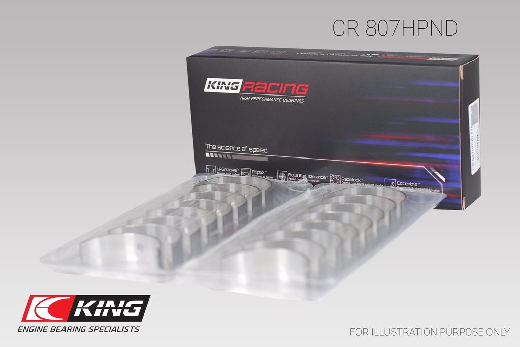 [CR807HPND] King Conrod Bearing Shell SBC 2.100" Journal / LS Gen III/IV
