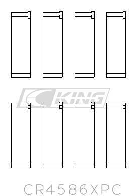 [CR4586XPC0.5] King Conrod Bearing Shell MITSUBISHI 4B11T EVO X, 2007->