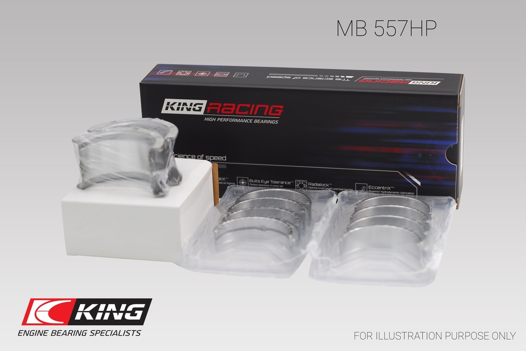 [MB557HP] King Main Bearing Shell SBC 267/302/327/350 2.100" Journal