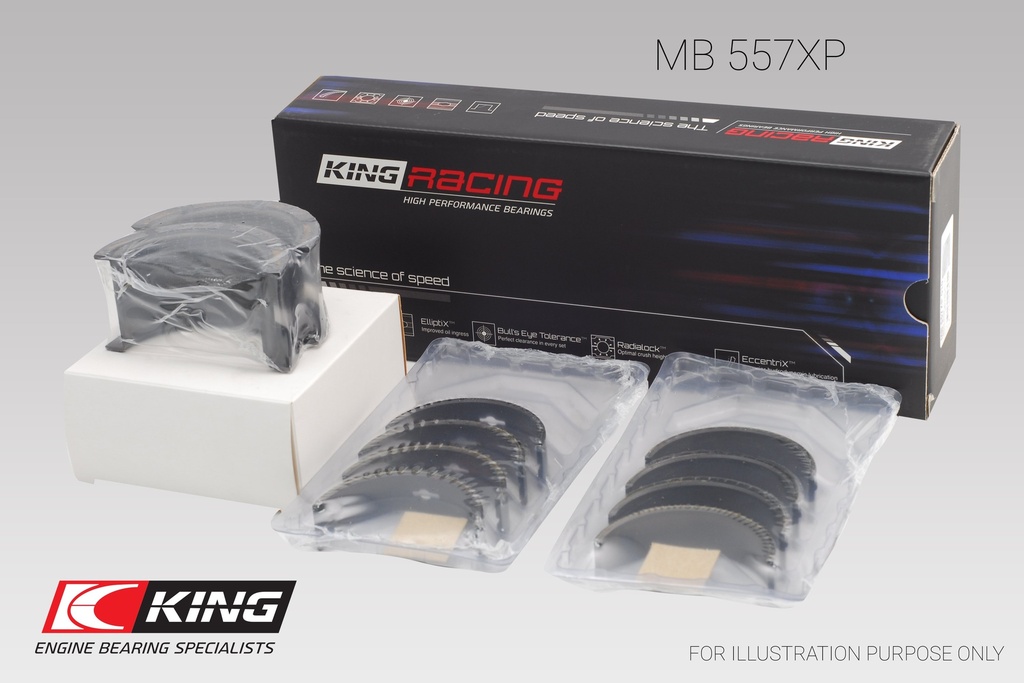 [MB557XP] King Main Bearing Shell SBC 267/302/327/350 2.100" Journal