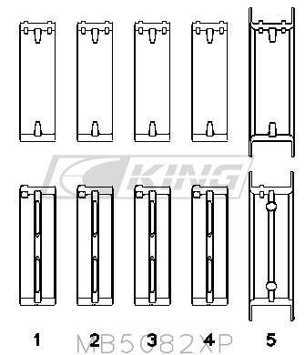 [MB5082XP] King Main Bearing Shell BMW M40, M42, M43 1.6L, 1.8L