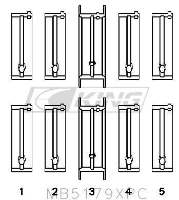 [MB5179XPC STDX] King Main Bearing Shell OPEL C20XE, X18XE, X22XE