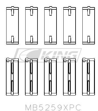 [MB5259XPC] King Main Bearing Shell HONDA A-SERIES, B-SERIES, K-SERIES