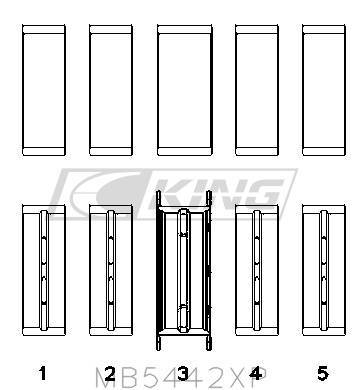 [MB5442XP.026] King Main Bearing Shell FORD/MAZDA L3, L3-VDT MZR