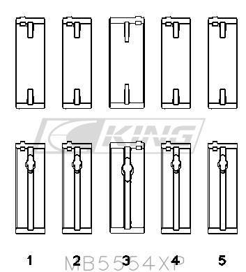 [MB5554XP] King Main Bearing Shell TOYOTA 3SGTE, 16V 2.0L
