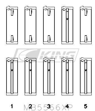 King Main Bearing Shell VAG ABL, ADY, AHH, AKS