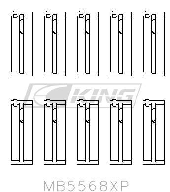 [MB5568XP0.25] King Main Bearing Shell HONDA D-SERIES, F23A, F23Z, 16V