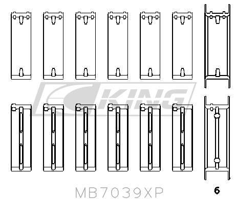 [MB7039XP0.25] King Main Bearing Shell BMW M20, M50 2.0L, 2.5L, 2.7L
