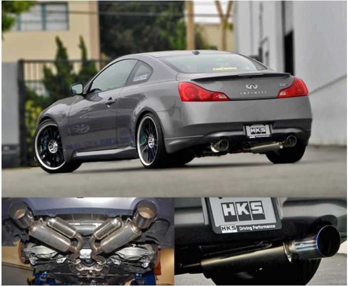 [32009-BN003] HKS USDM Hi-Power Full Dual TiTip Muffler Infiniti G37 (V36)
