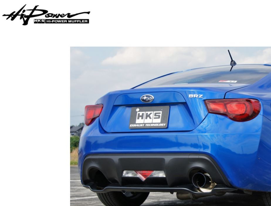 [32016-BT002] HKS Hi-Power Single Toyota 86 / Subaru BRZ