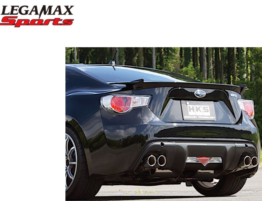 [32018-AF009] HKS Legamax Sports T-Tail Toyota 86 / BRZ with bumper trim
