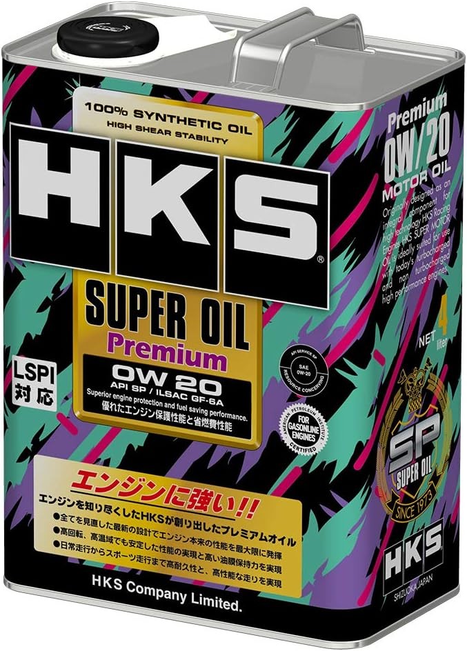 [52001-AK148] HKS Super Oil Premium 0w-20 4L API SP/ILSAC GF-6A