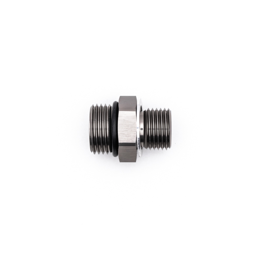 [6-02-0110] Deatschwerks 8AN Male Flare to 3/8 Inch Hardline Compression Adapter (Incl 1 Olive Insert), Anodized DW Titanium