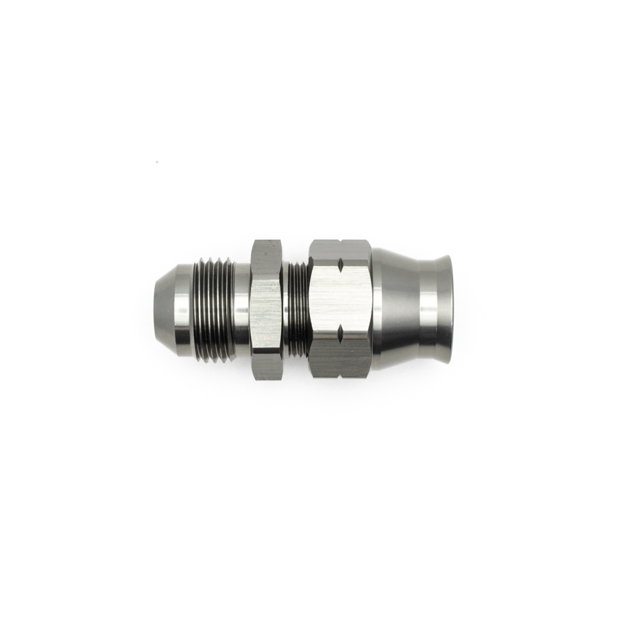 Deatschwerks 8AN Male Flare to 1/2 Inch Hardline Compression Adapter (Incl 1 Olive Insert), Anodized DW Titanium