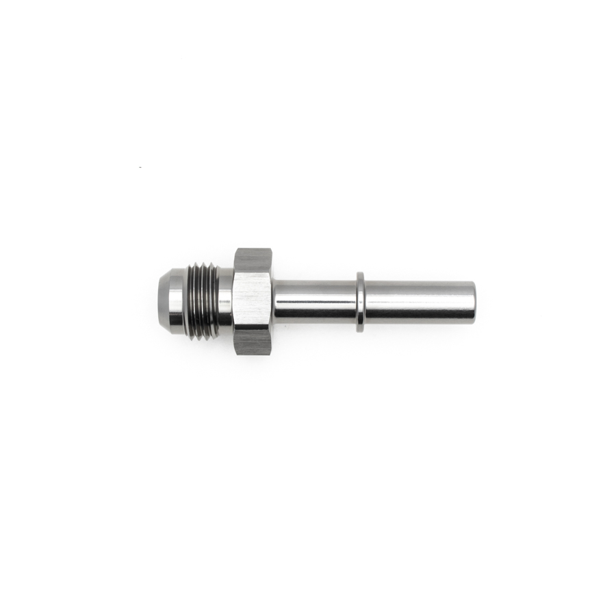 [6-02-0112] Deatschwerks 6AN Male Flare to 5/16 Inch Male EFI Quick Connect Adapter, Anodized DW Titanium