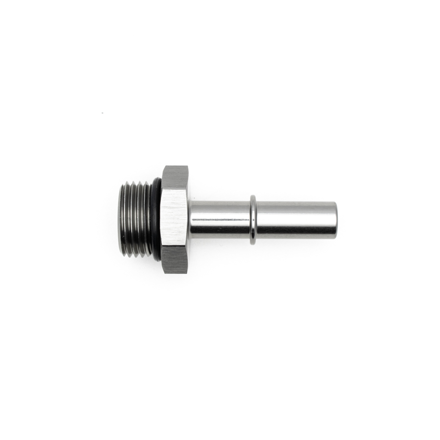[6-02-0115] Deatschwerks 8AN ORB Male to 3/8 Inch Male EFI Quick Connect Adapter (Incl O-Ring), Anodized DW Titanium