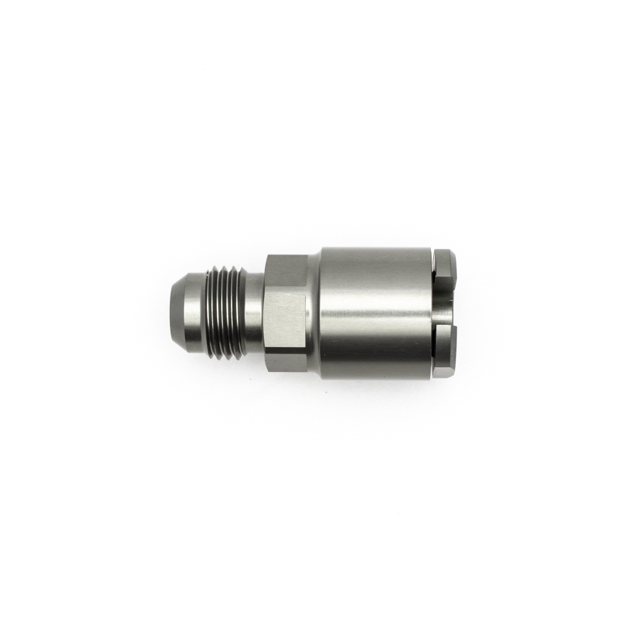 [6-02-0120] Deatschwerks 6AN Male Flare to 1/4 Inch Female EFI Quick Connect Adapter, Anodized DW Titanium