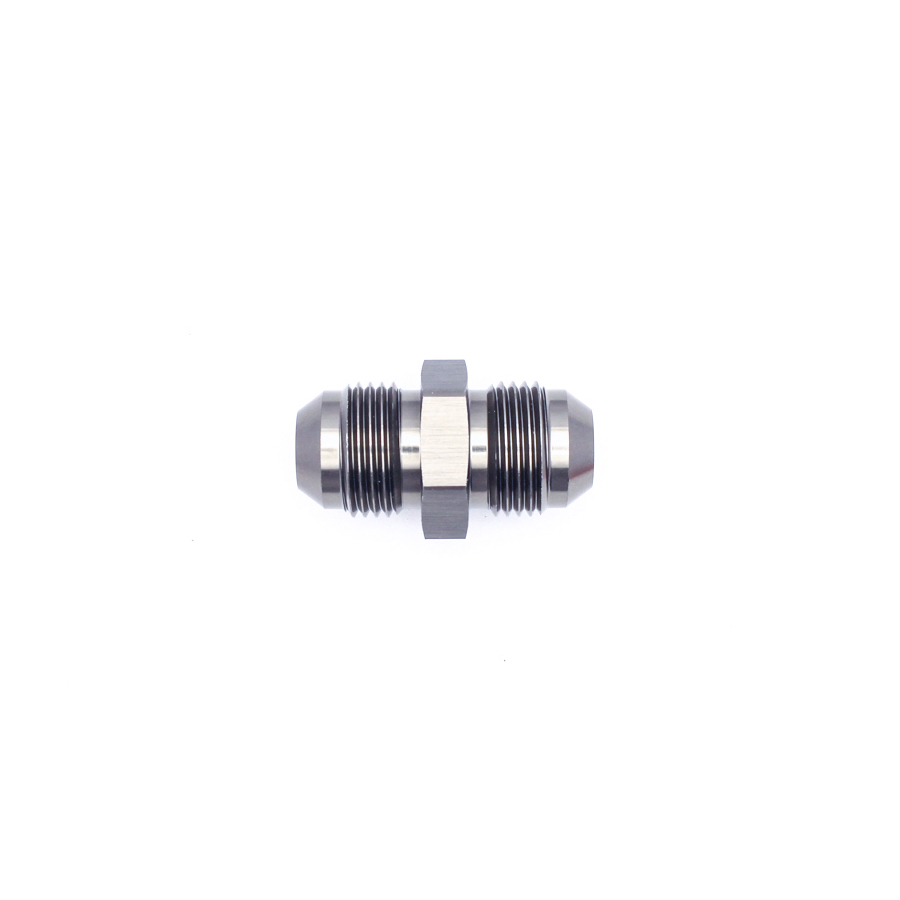 [6-02-0204] Deatschwerks 8AN Male Flare to 8AN Male Flare Coupler, Anodized DW Titanium