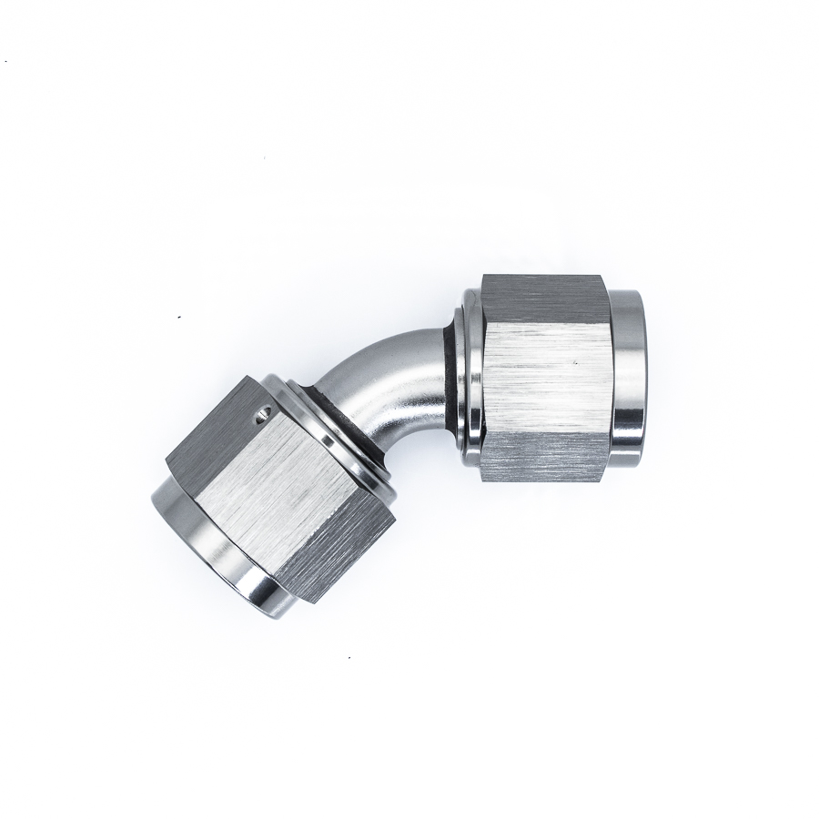 [6-02-0213] Deatschwerks 45-Deg. 8AN to 8AN Swivel Coupler