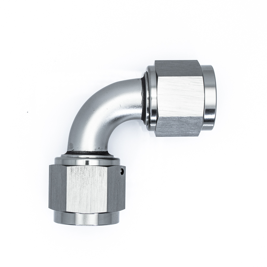 [6-02-0217] Deatschwerks 10AN Flare Female Swivel 90-Degree to 10AN Flare Female Swivel 90-Degree, Anodized DW Titanium