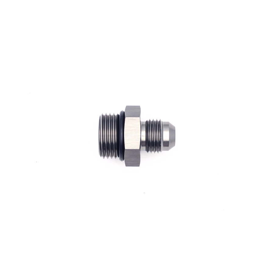 [6-02-0401] Deatschwerks 8AN ORB Male to 6AN Male Flare Adapter (Incl O-Ring), Anodized DW Titanium
