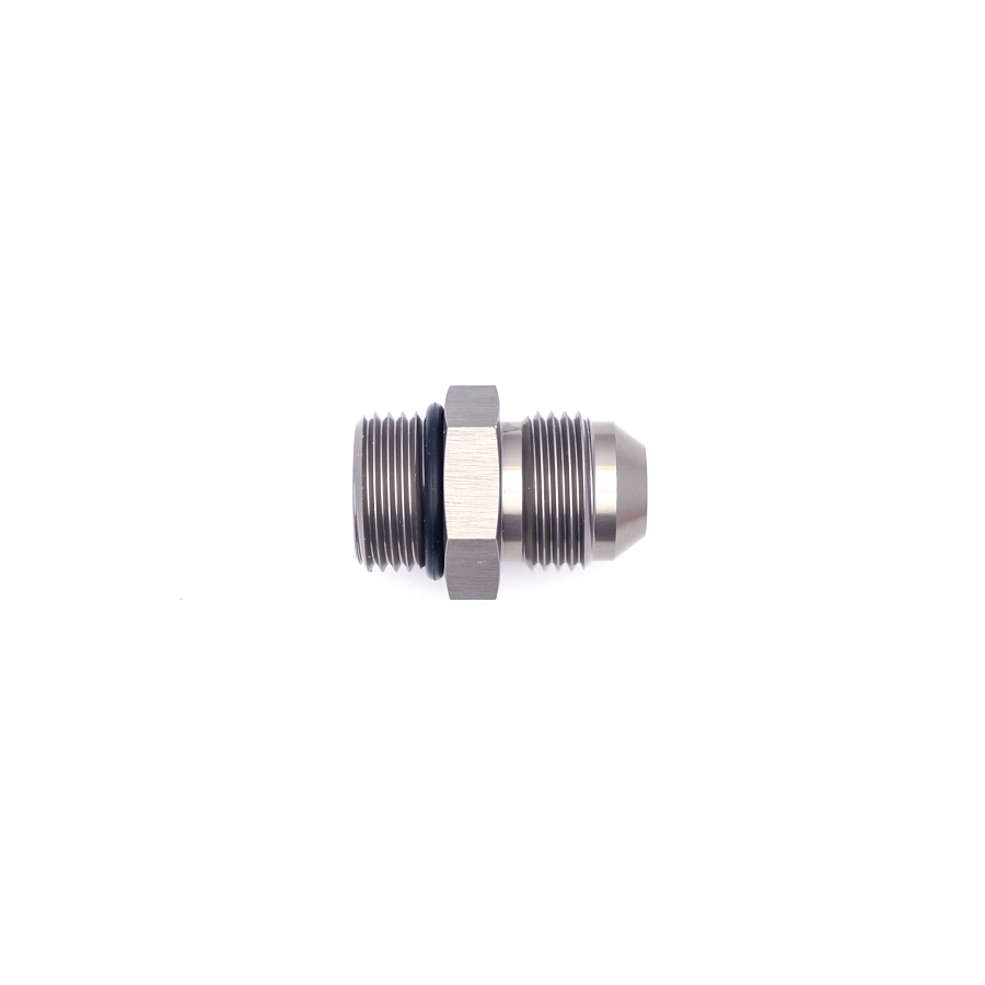 [6-02-0402] Deatschwerks 8AN ORB Male to 8AN Male Flare Adapter (Incl O-Ring), Anodized DW Titanium