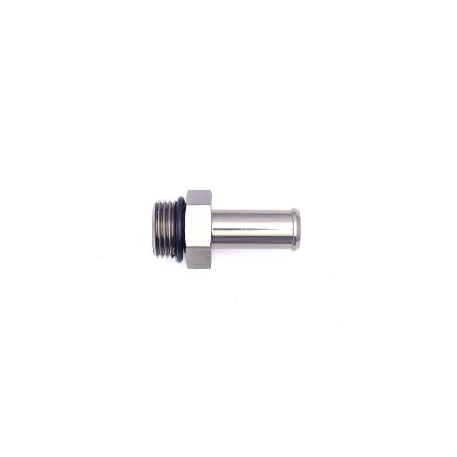 [6-02-0508] Deatschwerks 8AN ORB Male to 1/2 Inch Male Barb Fitting (Incl O-Ring), Anodized DW Titanium