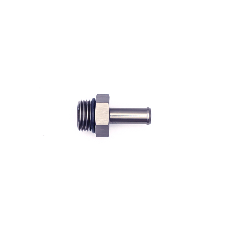 [6-02-0509] Deatschwerks 8AN ORB Male to 3/8 Inch Male Barb Fitting (Incl O-Ring), Anodized DW Titanium