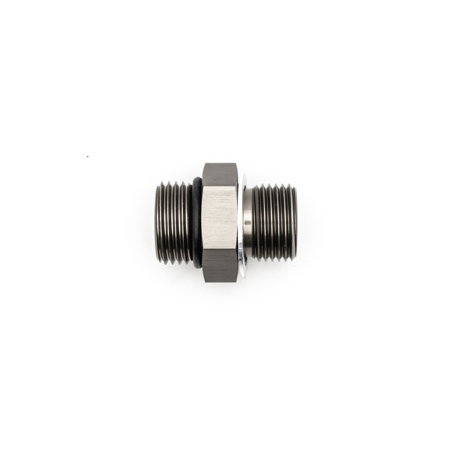 [6-02-0612] Deatschwerks 8AN ORB Male to M18 X 1.5 Metric Male (Incl O-Ring and Crush Washer), Anodized DW Titanium
