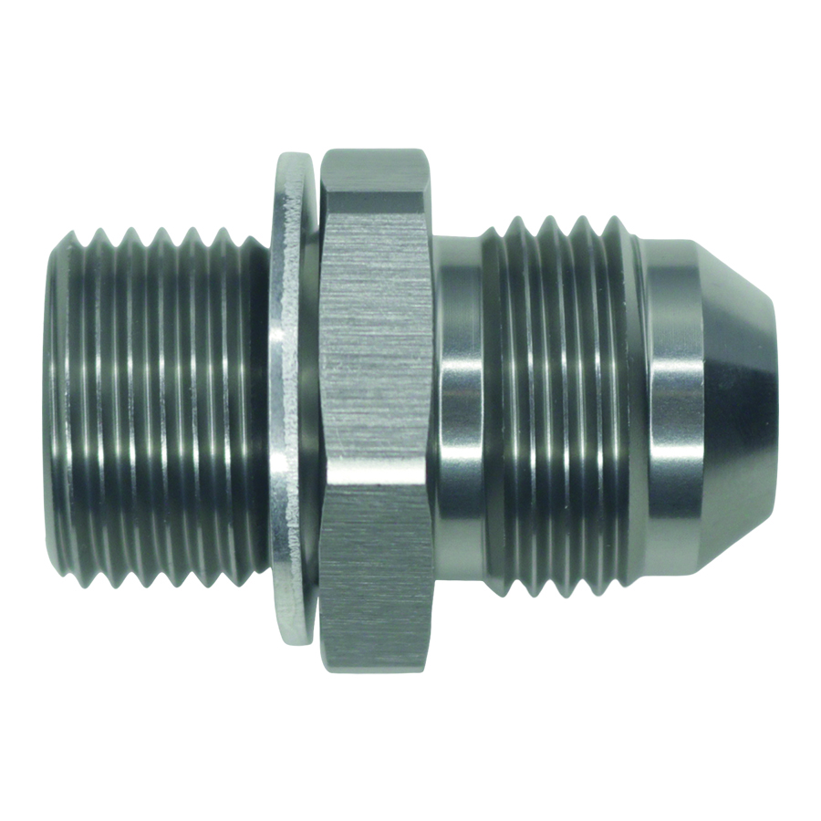 [6-02-0620] Deatschwerks 8AN Male Flare to M18 X 1.5 Male Metric Adapter (Incl Crush Washer), Anodized DW Titanium