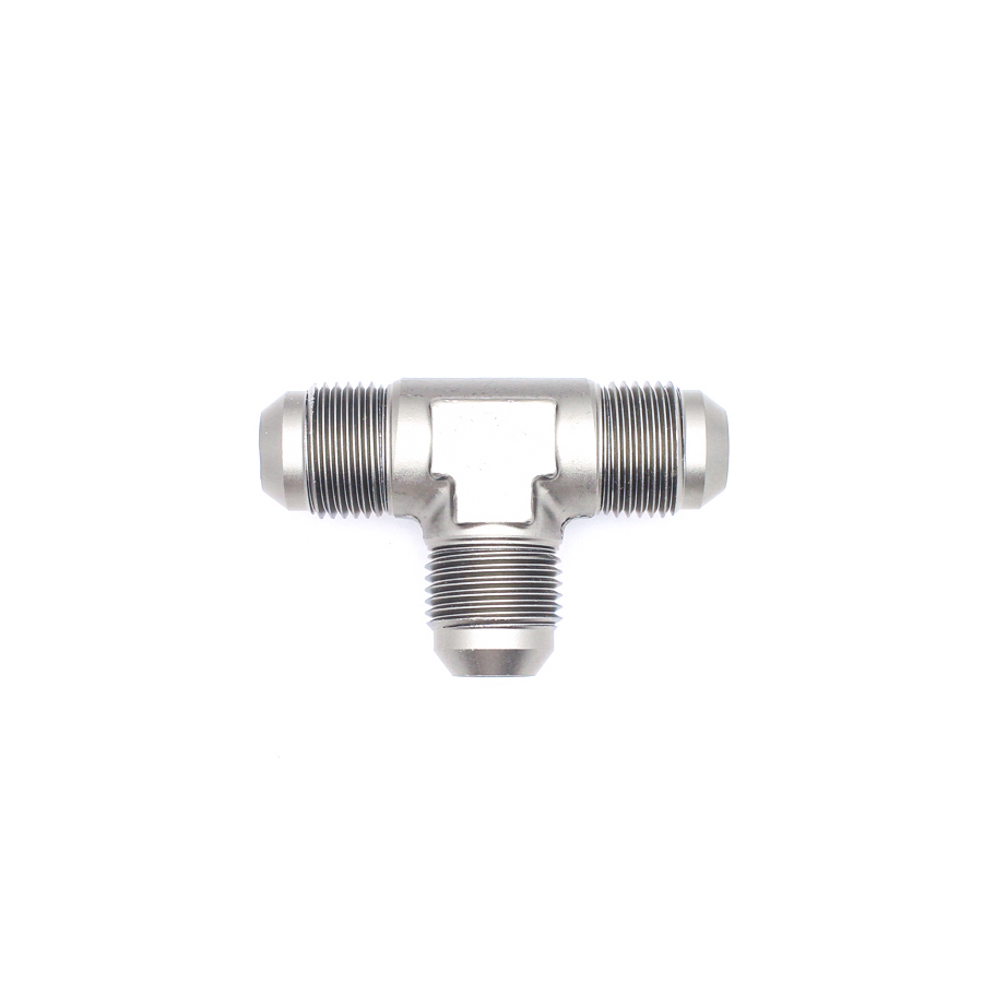 [6-02-0722] Deatschwerks 8AN Male Flare to 8AN Male Flare to 8AN Male Flare Tee Fitting, Anodized DW Titanium