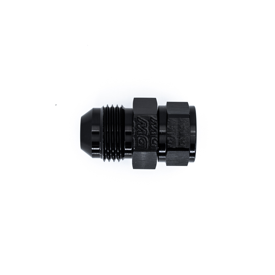 [6-02-0736] Deatschwerks 8AN Male Flare to Fuel Pump Outlet Barb Adapter, Anodized DW Titanium