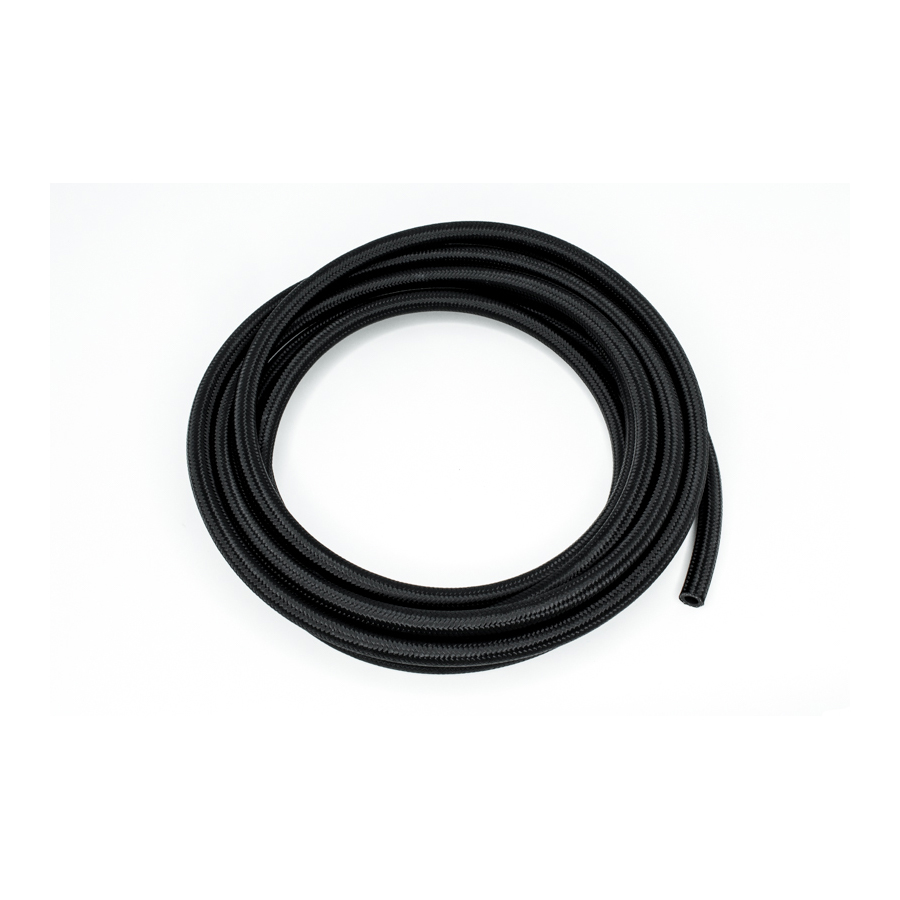 Deatschwerks 6AN Black Nylon Braided CPE Hose, 20 Feet