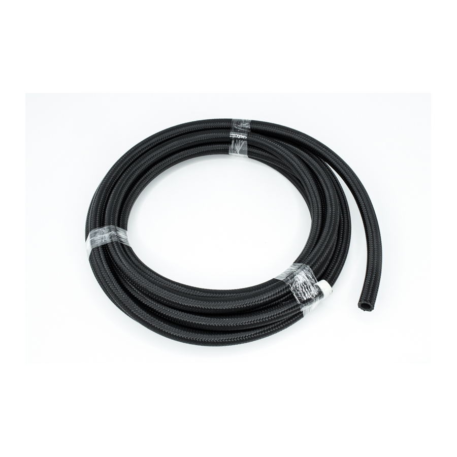 Deatschwerks 8AN Black Nylon Braided CPE Hose, 20 Feet