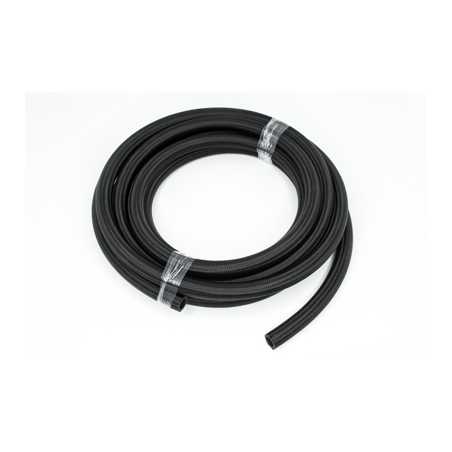 Deatschwerks 10AN Black Nylon Braided CPE Hose, 20 Feet