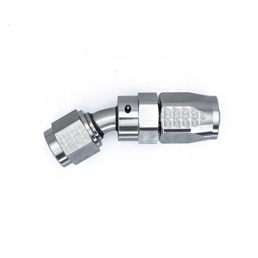 [6-02-0818] Deatschwerks 6 AN Female Flare Swivel 30-Degree Hose End CPE, Anodized DW Titanium