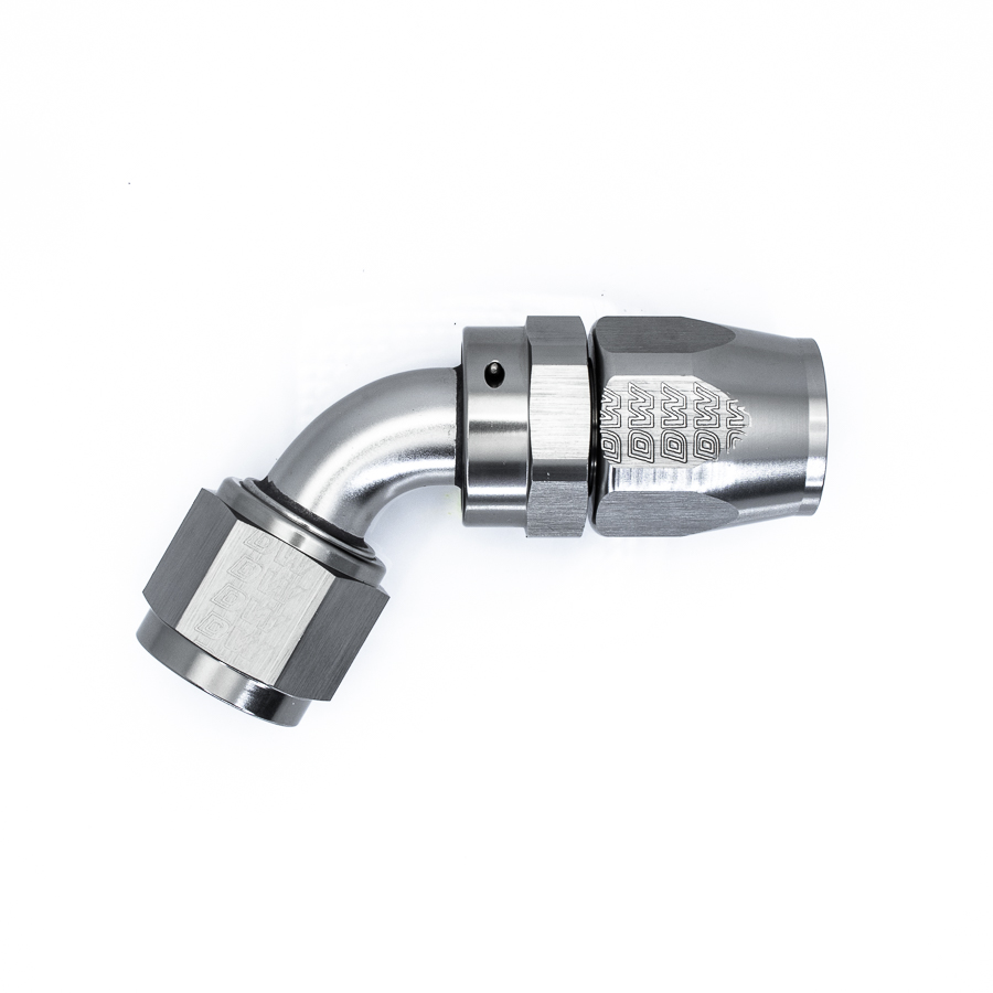 [6-02-0825] Deatschwerks 10AN Female Flare Swivel 60-Degree Hose End CPE, Anodized DW Titanium