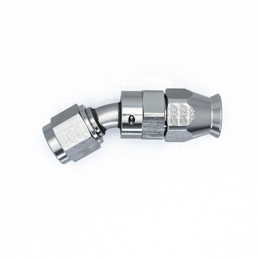 [6-02-0870] Deatschwerks 6 AN Female Flare Swivel (Incl Ferule/Olive) 30-Degree Hose End PTFE, Anodized DW Titanium