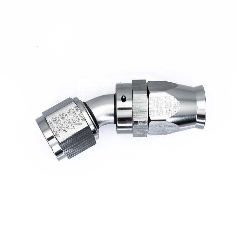 [6-02-0876] Deatschwerks 10AN Female Flare Swivel (Incl Ferule/Olive) 30-Degree Hose End PTFE, Anodized DW Titanium