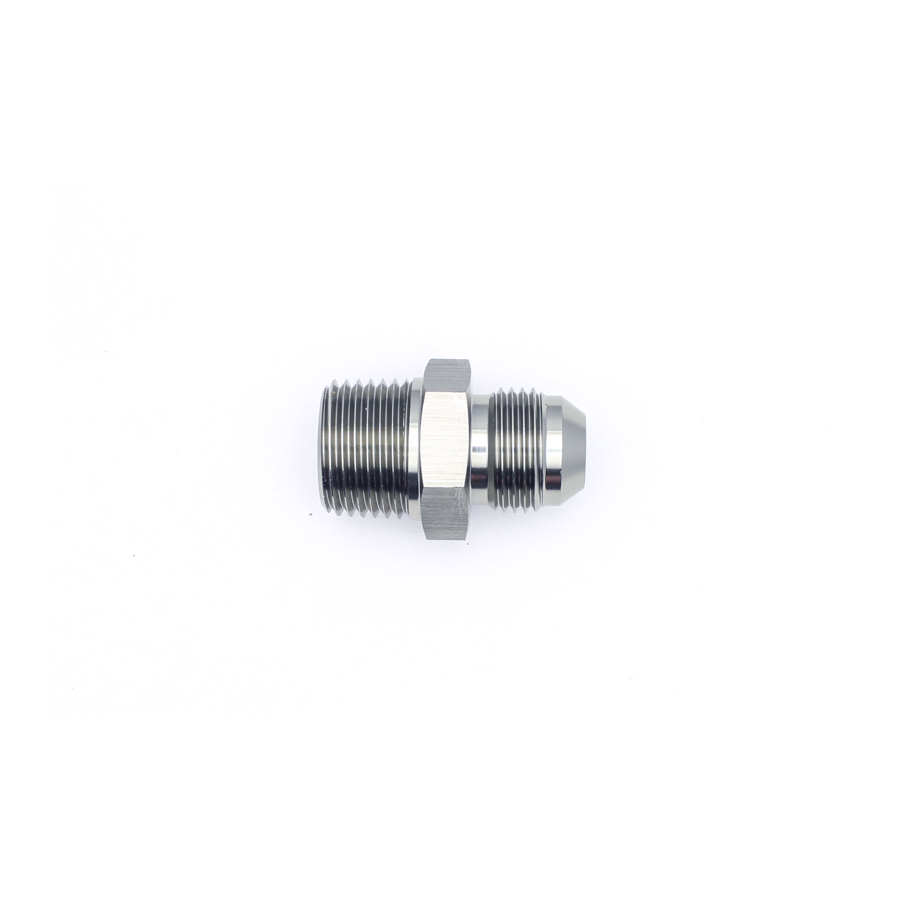 [6-02-0906] Deatschwerks 8AN Male Flare to 1/2 Inch Male NPT Adapter, Anodized DW Titanium