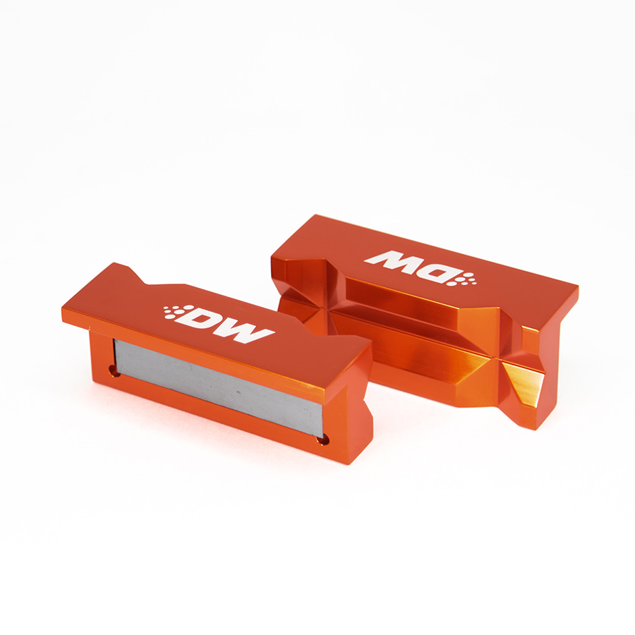 Deatschwerks 4" Aluminum Soft Jaws with Magnet (orange anodized)