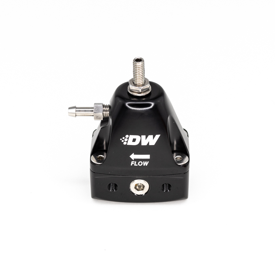 [6-1001-FRB] Deatschwerks DWR1000iL in-line adjustable fuel pressure regulator, universal fitment - black