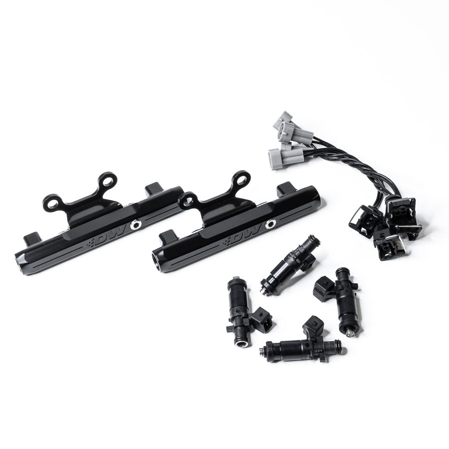 [6-102-1200] Deatschwerks Subaru top feed fuel rail upgrade kit with 1200cc injectors for MPFI WRX 2002-2014, STI 2007-2015, and Legacy GT 2007-2012