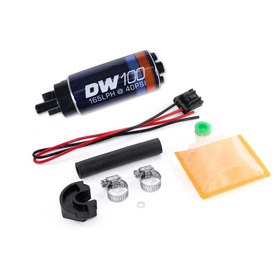 [9-101-0766] Deatschwerks DW100 series, 165lph in-tank fuel pump w/ install kit for 240sx 89-94 OE REPLACEMENT
