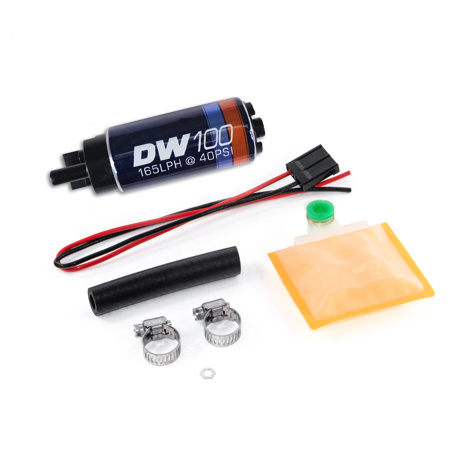 [9-101-1000] Deatschwerks DW100 series, 165lph in-tank fuel pump w/ Universal Install Kit. Fits Most.