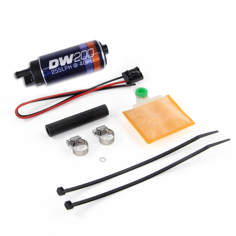 [9-201-0883] Deatschwerks DW200 series, 255lph in-tank fuel pump w/ install kit for Eclipse (all FWD) 90-94