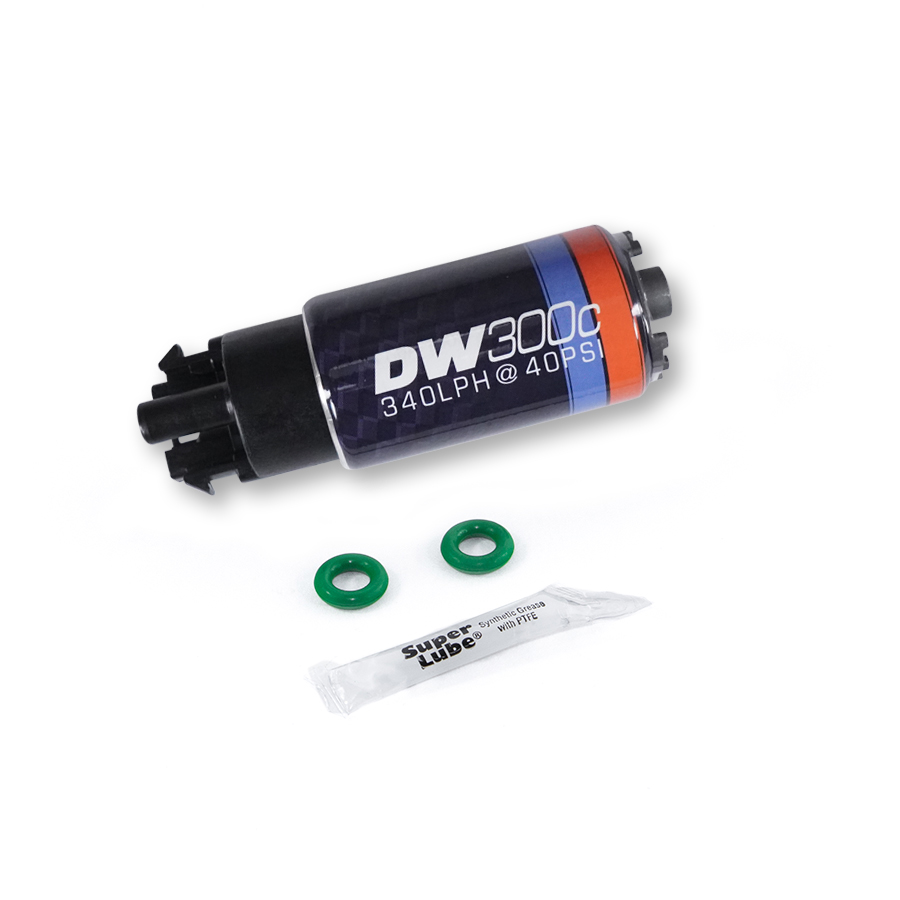 [9-309-1009] Deatschwerks DW300C series, 340lph compact fuel pumps w/ mounting clips w /Install Kit for R35 GTR 2009-2021.