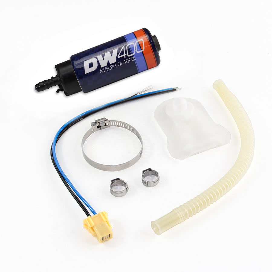 [9-401-1052] Deatschwerks 415lph in-tank fuel pump w/ 9-1052 install kit for BMW E36 325i 1992-95, 325is 1992-95, 328i 1996-2000, 328is 1996-99, M3 1995-99, BMW E46 328ci 2000, 330i 2001-05, 330ic 2001-06, 330xi 2001-05, M3 2001-06