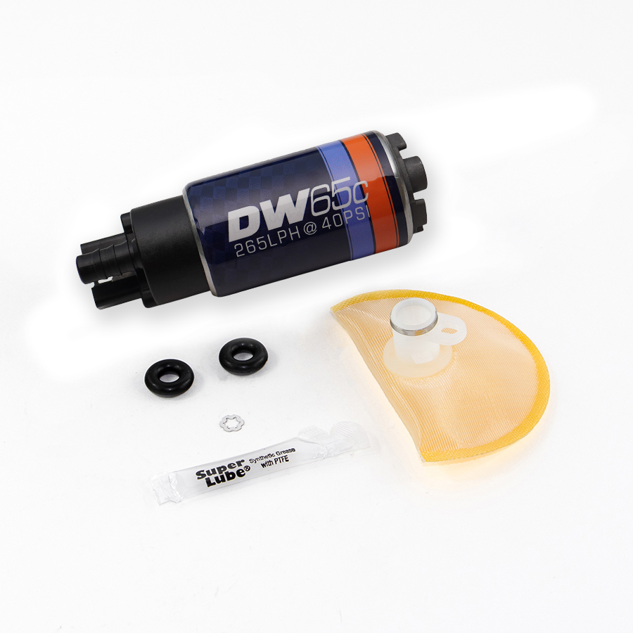 [9-651-1018] Deatschwerks DW65C series, 265lph compact fuel pump without mounting clips and install kit for IV Gen Holden Commodore 07-13 6.0 V8