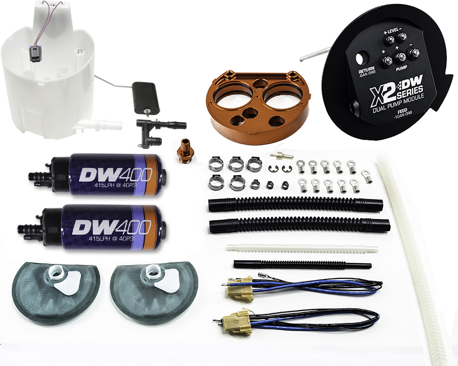[9-401-7030] Deatschwerks X2 Series Fuel Pump Module with Dual DW400s for 2011-19 Ford Mustang